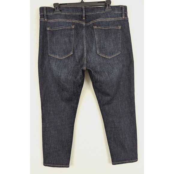 FRAME sz 32 Le Garcon Crop Jeans distressed stretchy high rise 4039 - Picture 4 of 8